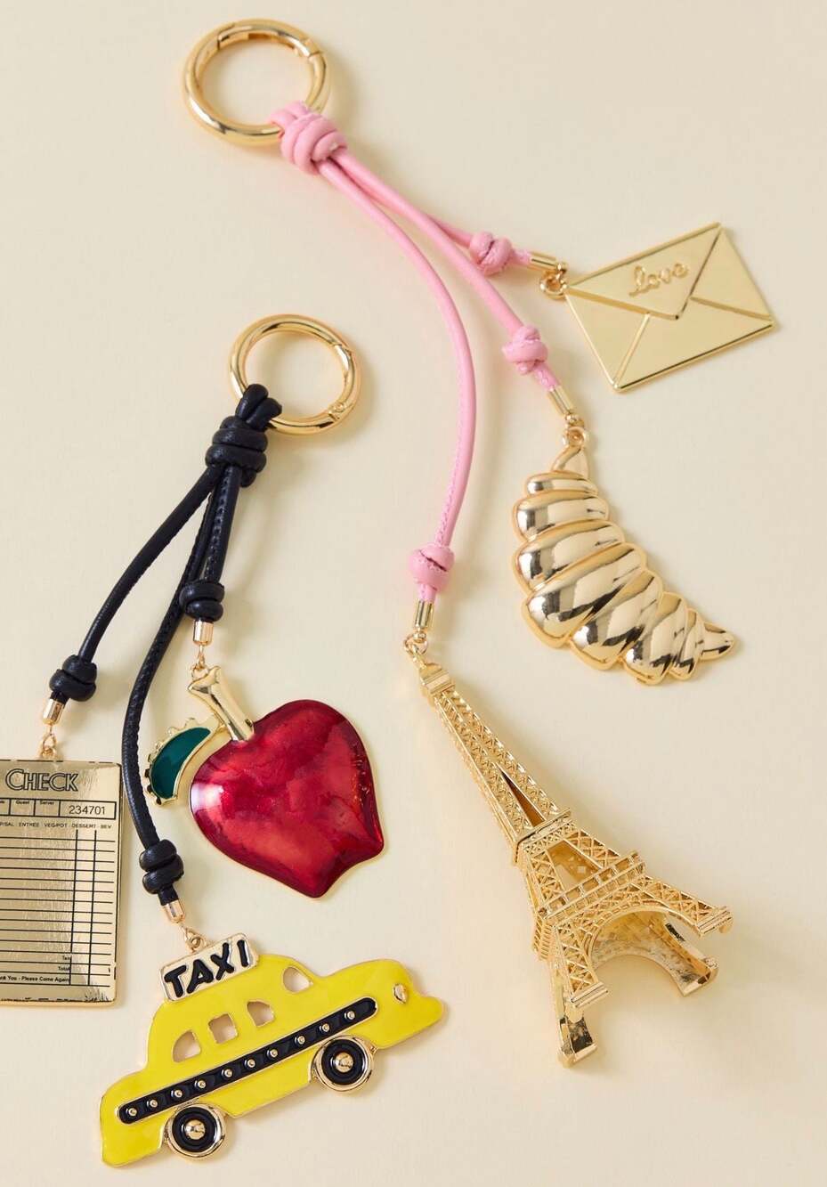 Urban Outfitters City Corded & Big Apple NYC Bag Charms NWT